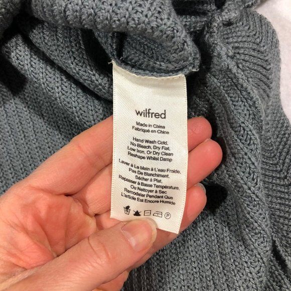 Aritzia Wilfred Womens XS Gray Rib Knit Gray Tank Sweater Top Wool CAM4-3447-46 - Picture 9 of 11